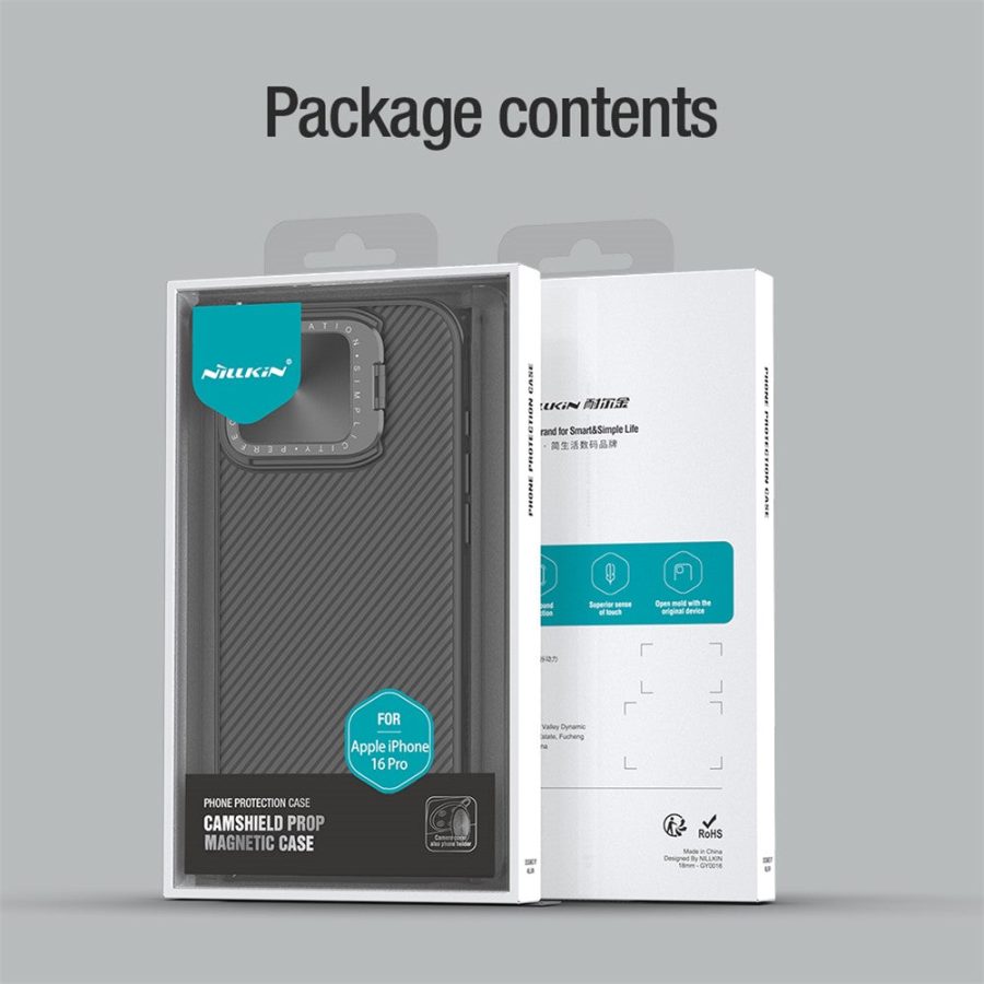 NILLKIN Camshield Prop Magnetic Series for iPhone 16 Pro Case Compatible with MagSafe PC - TPU Phone Cover with Camera Cover