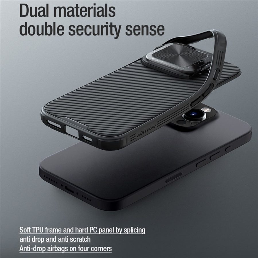 NILLKIN Camshield Prop Magnetic Series for iPhone 16 Pro Case Compatible with MagSafe PC - TPU Phone Cover with Camera Cover
