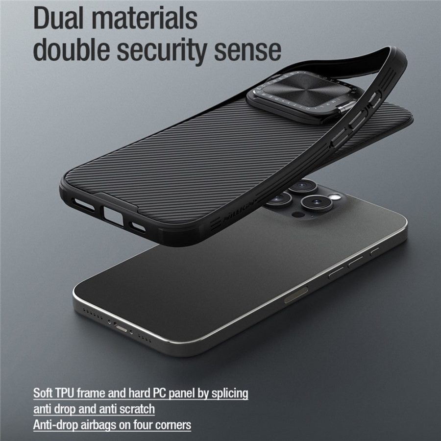 6601117723A-7 NILLKIN Camshield Prop Series for iPhone 16 Pro Max Case Slide Camera Protection PC - TPU Phone Cover