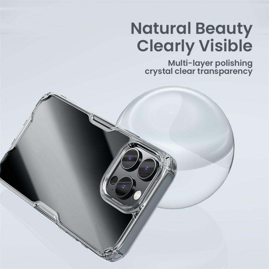 NILLKIN Nature Pro Series for iPhone 16 Pro Clear Case PC - TPU Phone Back Cover