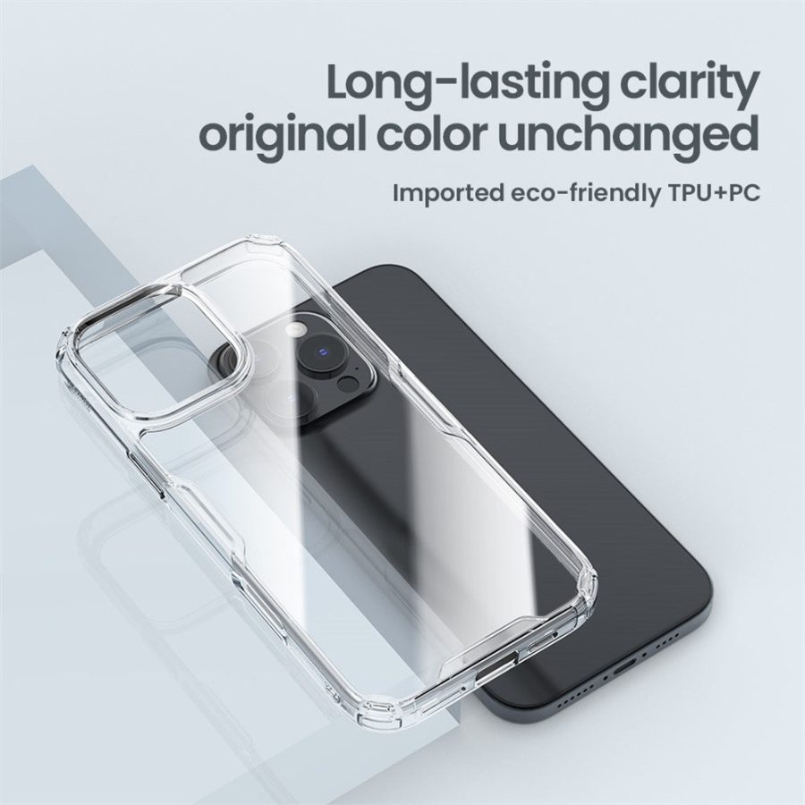 NILLKIN Nature Pro Series for iPhone 16 Pro Clear Case PC - TPU Phone Back Cover