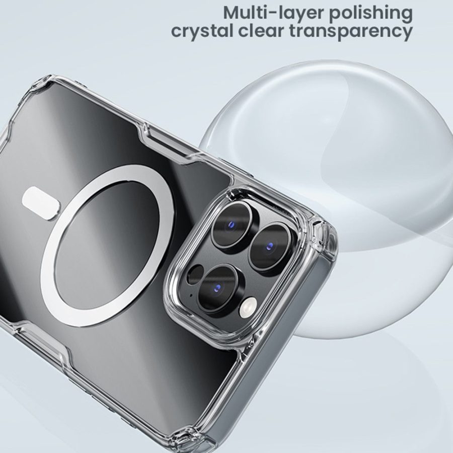 6601117727A-5 NILLKIN Pro Series for iPhone 16 Pro Max Case Compatible with MagSafe TPU - PC Ultra Clear Phone Case