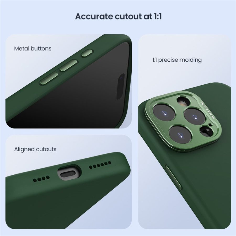 6601117728B-11 NILLKIN Lenswing Prop For iPhone 16 Pro Max Case Compatible with MagSafe Camera Lens Frame Kickstand Soft Silicone Phone Cover