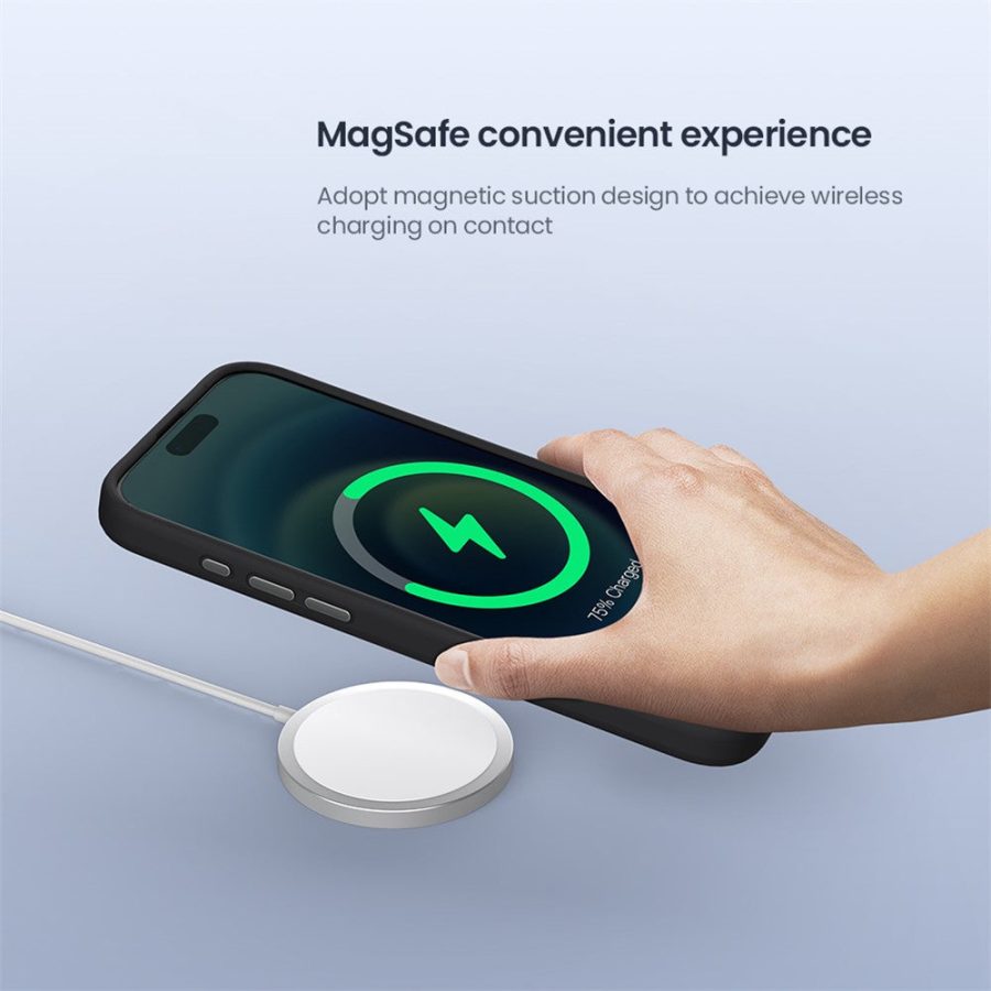 6601117728B-6 NILLKIN Lenswing Prop For iPhone 16 Pro Max Case Compatible with MagSafe Camera Lens Frame Kickstand Soft Silicone Phone Cover