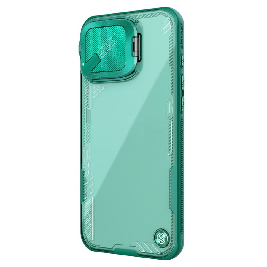 NILLKIN Iceblade CamProp for iPhone 16 Pro Case PC - TPU Phone Shell with Lens Cover Kickstand