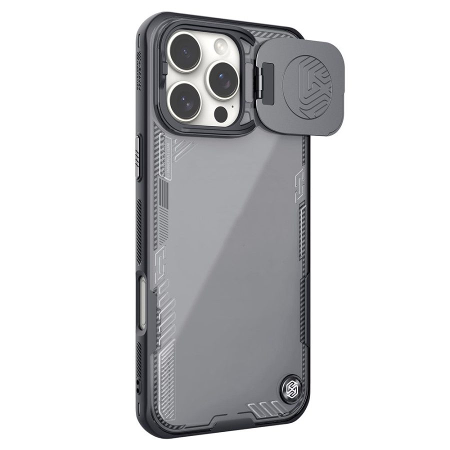 NILLKIN Iceblade CamProp for iPhone 16 Pro Case PC - TPU Phone Shell with Lens Cover Kickstand