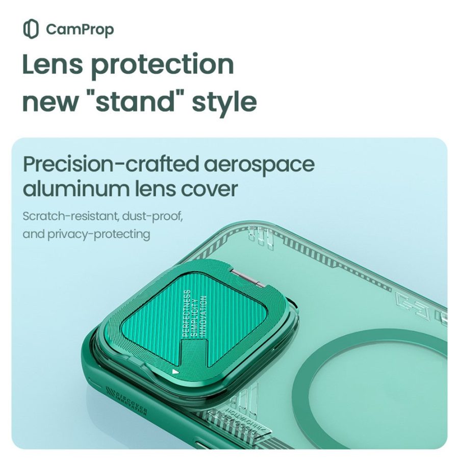 NILLKIN Iceblade CamProp Magnetic Series For iPhone 16 Pro Case Compatible with MagSafe PC - TPU Phone Cover Slide Lens Lid