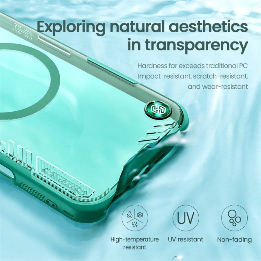 NILLKIN Iceblade CamProp Magnetic Series For iPhone 16 Pro Case Compatible with MagSafe PC - TPU Phone Cover Slide Lens Lid