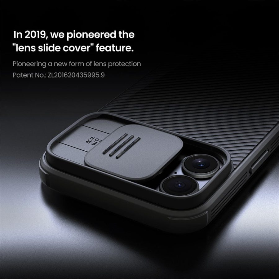 6601119394A-6 NILLKIN Camshield Pro Series for iPhone 16 Plus Case PC - TPU Slide Camera Lid Phone Cover