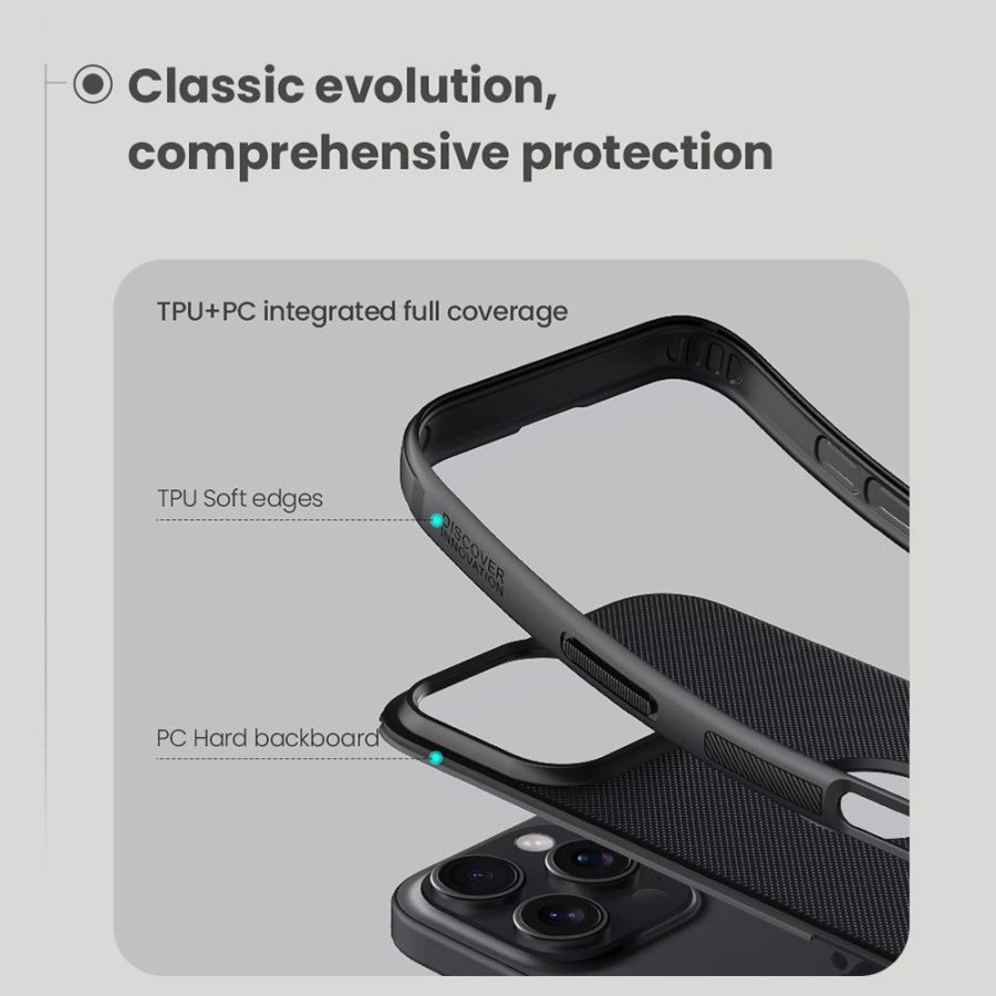 NILLKIN Super Frosted Shield Pro for iPhone 16 Pro Phone Case PC - TPU Matte Phone Cover (Logo Hole Design)