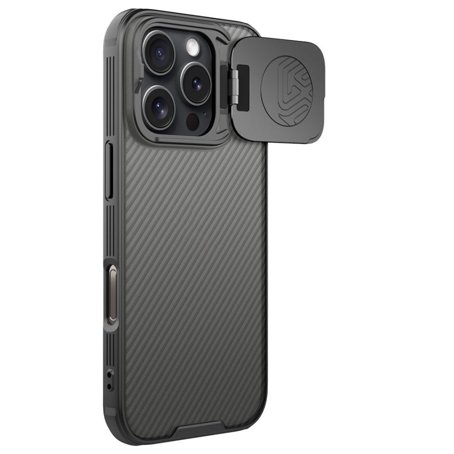 NILLKIN Camshield Prop Series for iPhone 16 Pro Max Case Translucent Slide Camera Protection PC - TPU Phone Cover