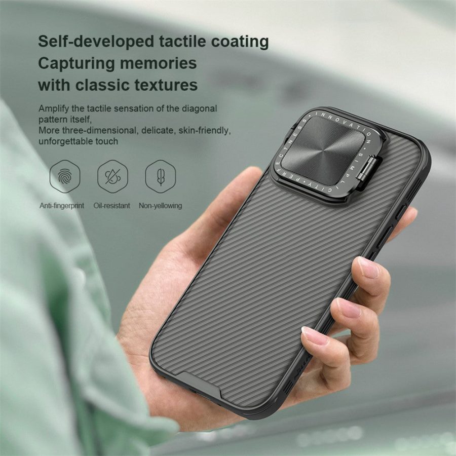 NILLKIN Camshield Prop Series for iPhone 16 Pro Max Case Translucent Slide Camera Protection PC - TPU Phone Cover