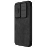 6601126591A-2 NILLKIN Qin Pro Series for Samsung Galaxy S24 FE Case with Card Slots Leather Phone Cover