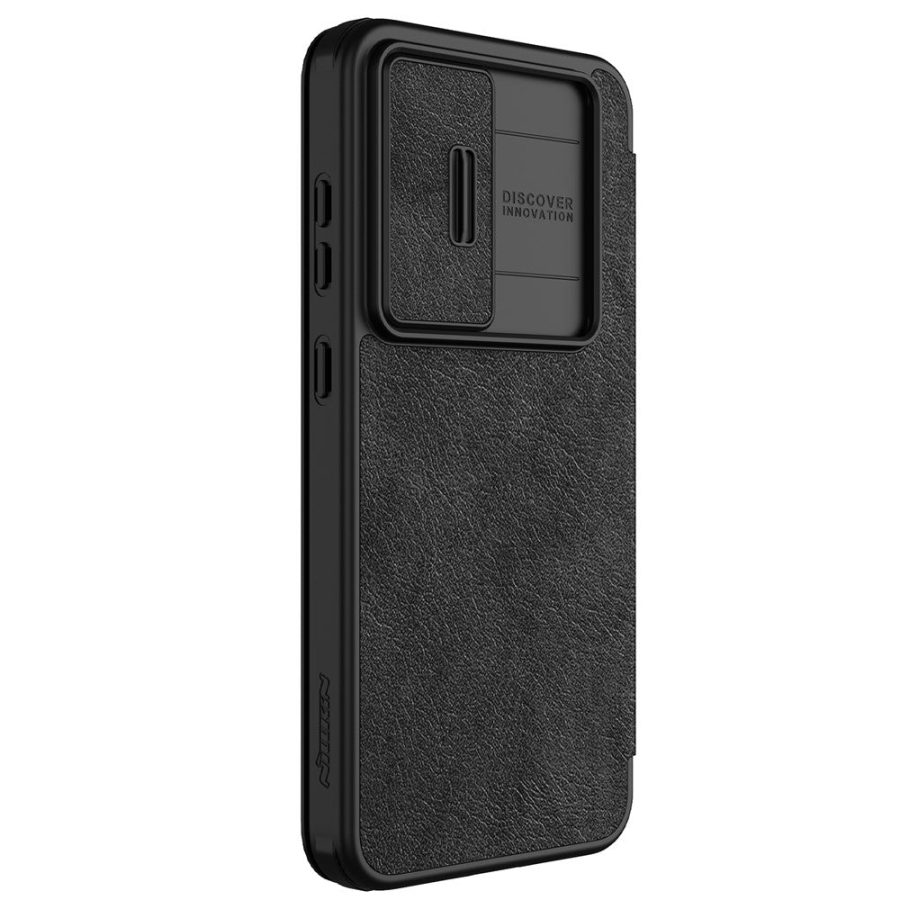 6601126591A-3 NILLKIN Qin Pro Series for Samsung Galaxy S24 FE Case with Card Slots Leather Phone Cover