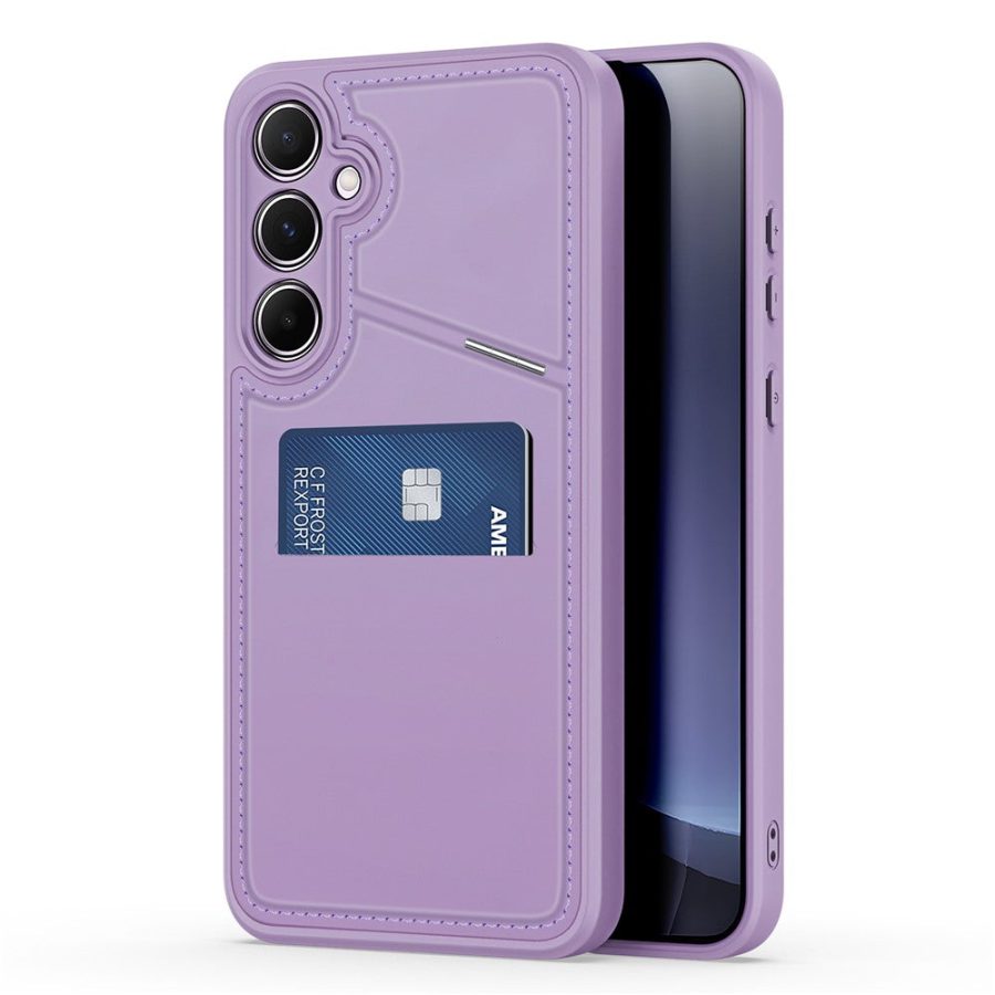 6601126826C-1 DUX DUCIS Rafi II Series For Samsung Galaxy S25+ Magnetic Case Leather Back Cover with RFID Blocking Card Slots