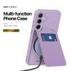 6601126826C-2 DUX DUCIS Rafi II Series For Samsung Galaxy S25+ Magnetic Case Leather Back Cover with RFID Blocking Card Slots