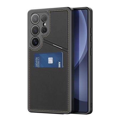 6601126830A-1 DUX DUCIS For Samsung Galaxy S25 Ultra Magnetic Case Rafi II Series Leather Back Cover with RFID Blocking Card Slots