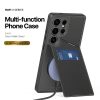 DUX DUCIS For Samsung Galaxy S25 Ultra Magnetic Case Rafi II Series Leather Back Cover with RFID Blocking Card Slots