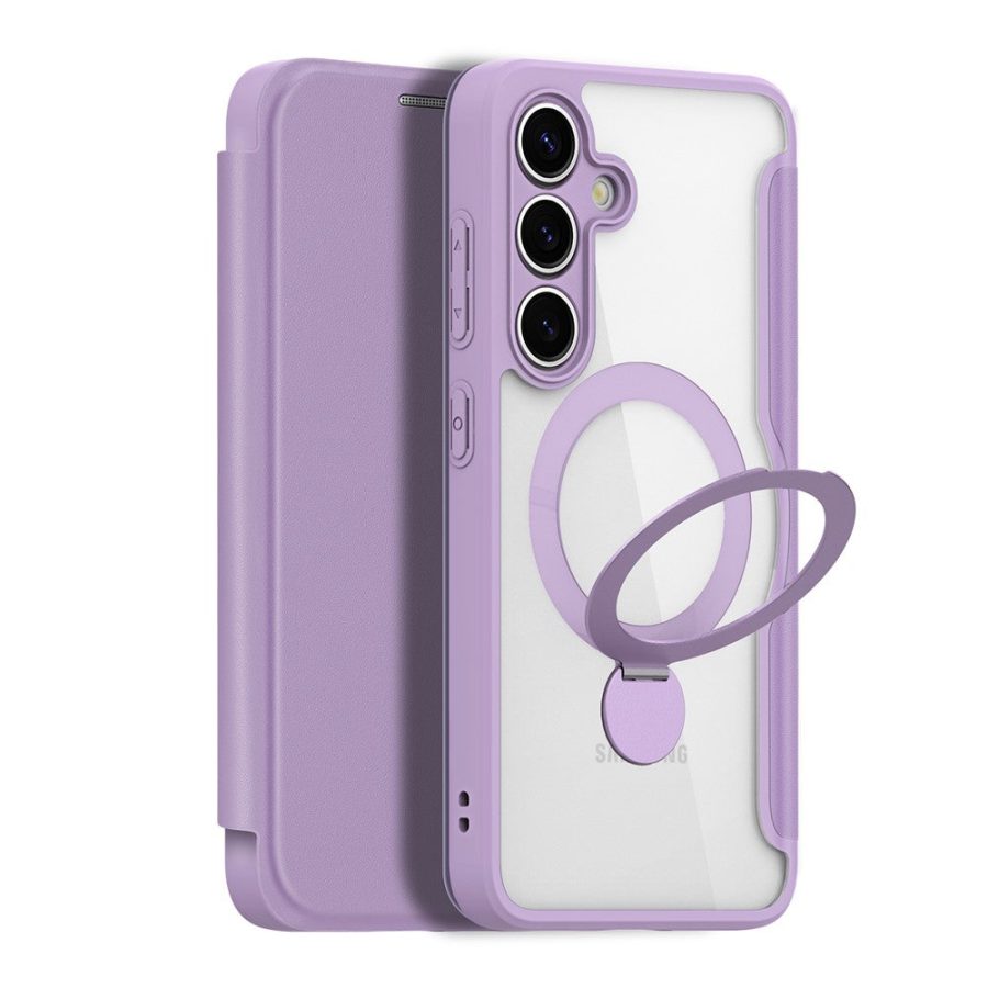 6601126835C-1 DUX DUCIS Skin X Pro Series For Samsung Galaxy S25 Leather Case Rotary Kickstand Cover Magnetic Case