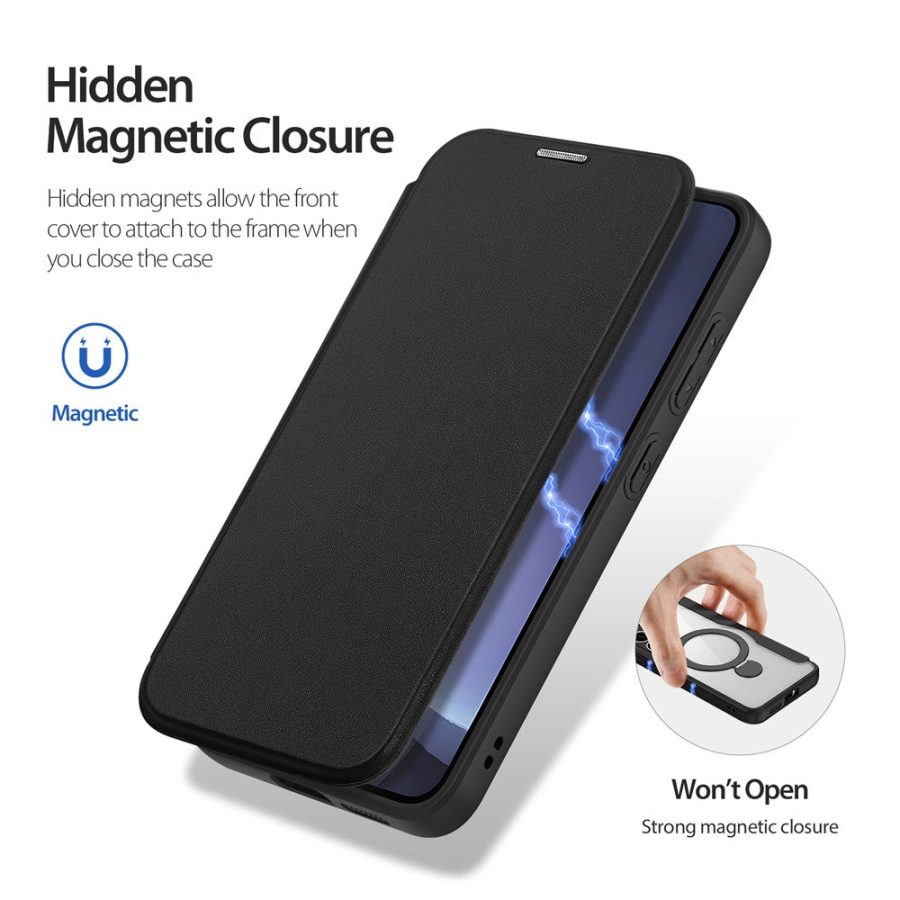 6601126836A-7 DUX DUCIS For Samsung Galaxy S25+ Leather Case Skin X Pro Series Rotary Kickstand Cover Magnetic Case