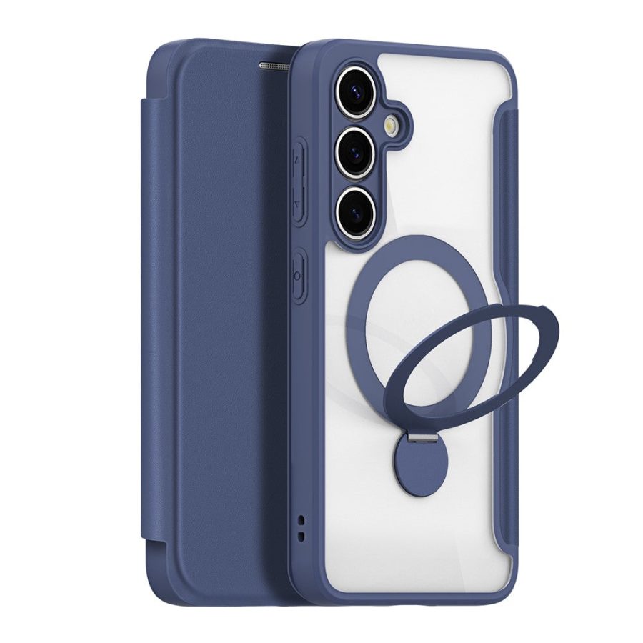 6601126836B-1 DUX DUCIS For Samsung Galaxy S25+ Leather Case Skin X Pro Series Rotary Kickstand Cover Magnetic Case