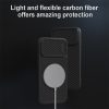 NILLKIN For iPhone 14 Pro Max Carbon Fiber Phone Case Slide Camera Protection PC - TPU Cover Compatible with MagSafe