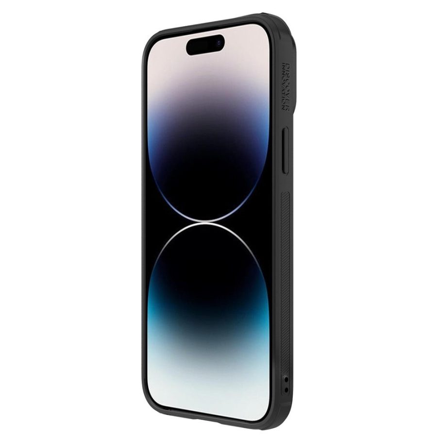 NILLKIN For iPhone 14 Pro Max Carbon Fiber Phone Case Slide Camera Protection PC - TPU Cover Compatible with MagSafe
