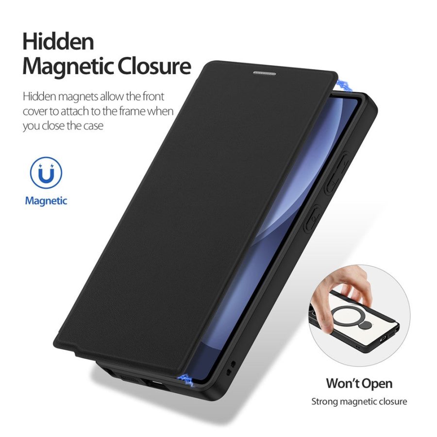 6601127360A-7 DUX DUCIS Skin X Pro Series For Samsung Galaxy S25 Ultra Leather Case Rotary Kickstand Cover Magnetic Case