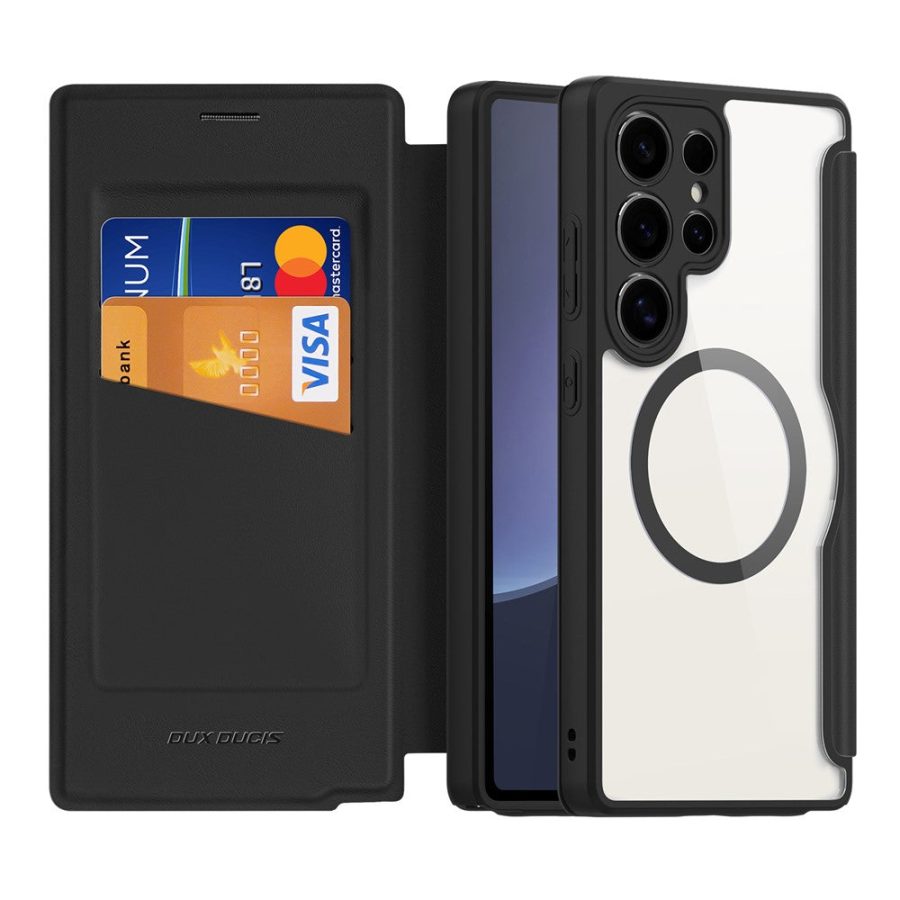 6601127367A-2 DUX DUCIS Skin X Pro Series For Samsung Galaxy S25 Ultra Leather Case Flip Cover Magnetic Case