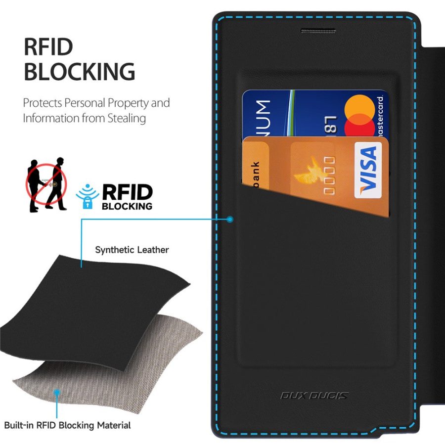 6601127367A-9 DUX DUCIS Skin X Pro Series For Samsung Galaxy S25 Ultra Leather Case Flip Cover Magnetic Case