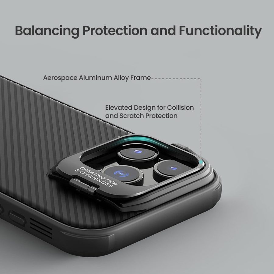 NILLKIN Camshield Prop Magnetic Series for iPhone 16 Pro Max Case Compatible with MagSafe TPU+PC Phone Cover with Lens Frame