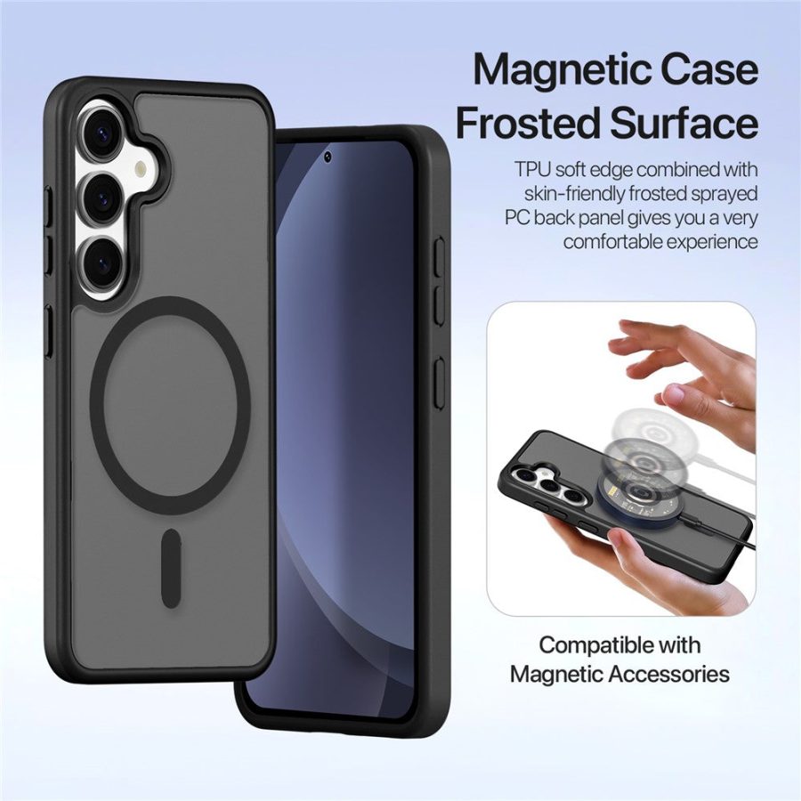 6601130148A-6 DUX DUCIS Lawa Series For Samsung Galaxy S25 Case Detachable Magnetic Cowhide Leather Cover Zipper Wallet