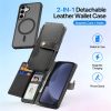 6601130149A-3 DUX DUCIS Lawa Series For Samsung Galaxy S25+ Case Detachable Magnetic Cowhide Leather Cover Zipper Wallet