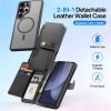 6601130150A-3 DUX DUCIS Lawa Series For Samsung Galaxy S25 Ultra Case Detachable Magnetic Cowhide Leather Cover Zipper Wallet