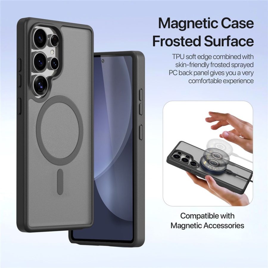 6601130150A-6 DUX DUCIS Lawa Series For Samsung Galaxy S25 Ultra Case Detachable Magnetic Cowhide Leather Cover Zipper Wallet
