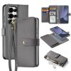 6601130150B-1 DUX DUCIS Lawa Series For Samsung Galaxy S25 Ultra Case Detachable Magnetic Cowhide Leather Cover Zipper Wallet