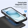 6601130605A-5 DUX DUCIS For iPhone 15 Plus Case Lawa Series Detachable Magnetic Cowhide Leather Cover Zipper Wallet