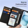 6601130605A-7 DUX DUCIS For iPhone 15 Plus Case Lawa Series Detachable Magnetic Cowhide Leather Cover Zipper Wallet