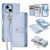 6601130605C-1 DUX DUCIS For iPhone 15 Plus Case Lawa Series Detachable Magnetic Cowhide Leather Cover Zipper Wallet