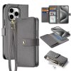 DUX DUCIS For iPhone 15 Pro Case Lawa Series Detachable Magnetic Cowhide Leather Cover Zipper Wallet