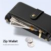 DUX DUCIS For iPhone 15 Pro Max Case Lawa Series Detachable Magnetic Cowhide Leather Cover Zipper Wallet