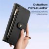 DUX DUCIS For iPhone 15 Pro Max Case Lawa Series Detachable Magnetic Cowhide Leather Cover Zipper Wallet