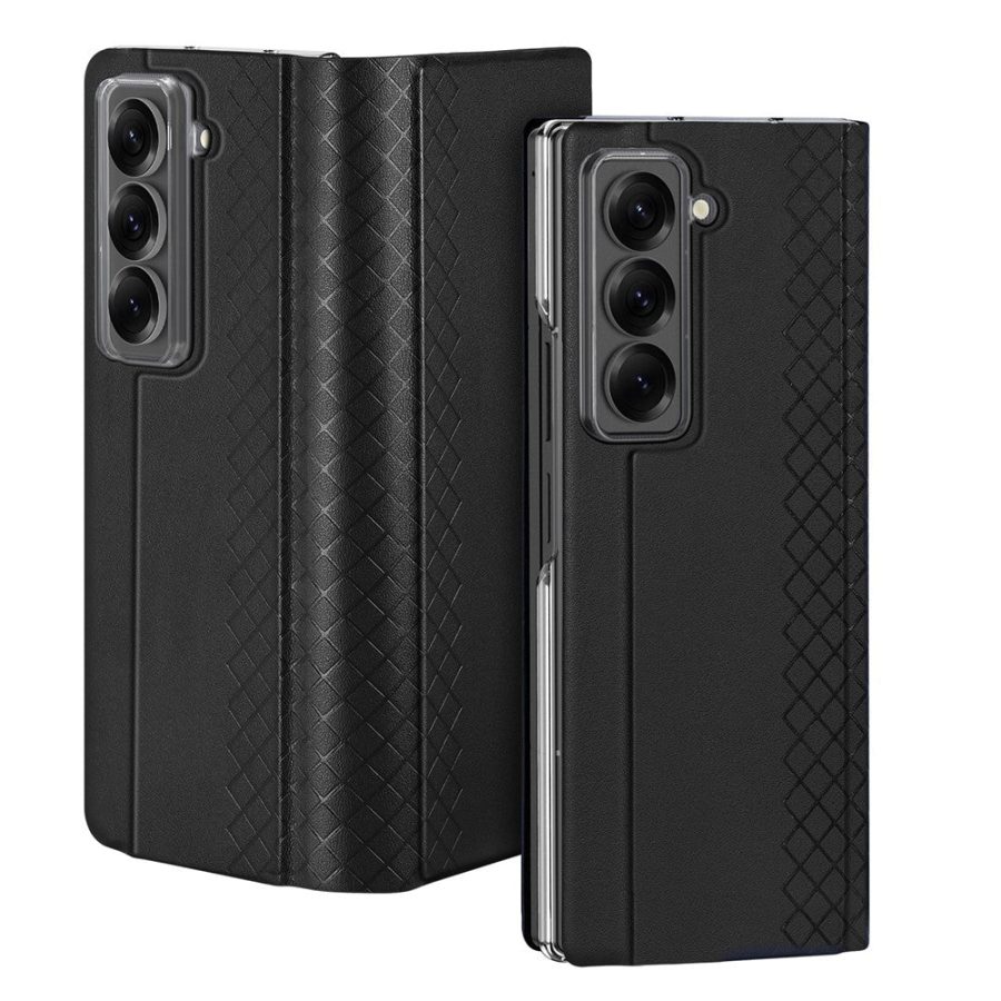6601134553A-2 DUX DUCIS For Samsung Galaxy Z Fold Special Cases with Card Slot Bril Series Leather Phone Cover Stand