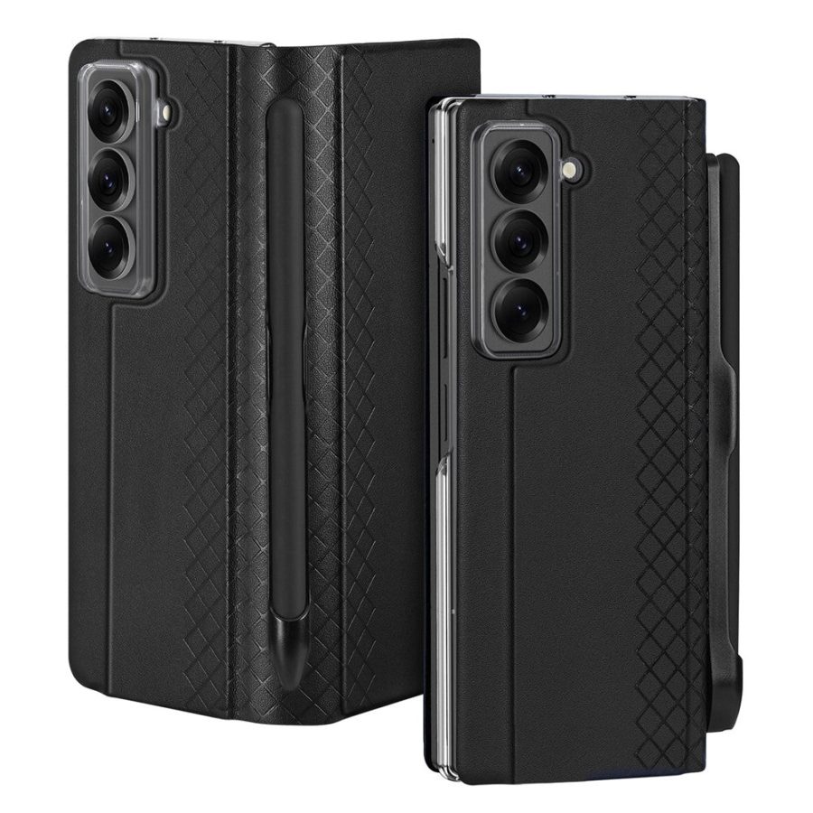 DUX DUCIS For Samsung Galaxy Z Fold Special Case Bril Series Leather Stand Phone Cover with Pen Holder