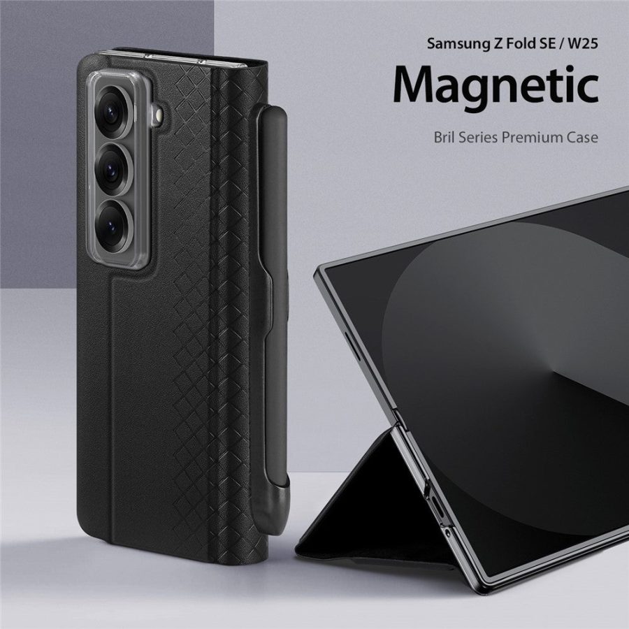 DUX DUCIS For Samsung Galaxy Z Fold Special Case Bril Series Leather Stand Phone Cover with Pen Holder