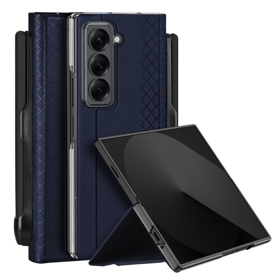 DUX DUCIS For Samsung Galaxy Z Fold Special Case Bril Series Leather Stand Phone Cover with Pen Holder
