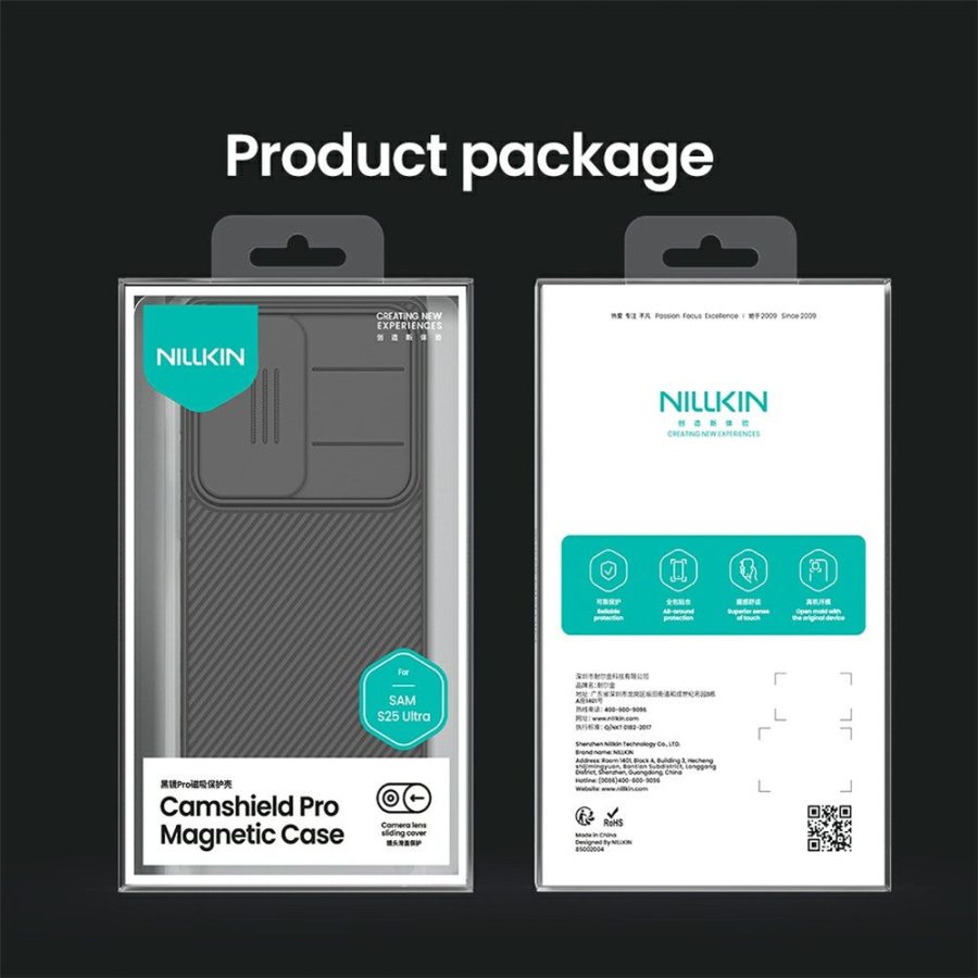 NILLKIN Camshield Pro for Samsung Galaxy S25 Ultra Magnetic Case TPU - PC Phone Cover with Slider Camera