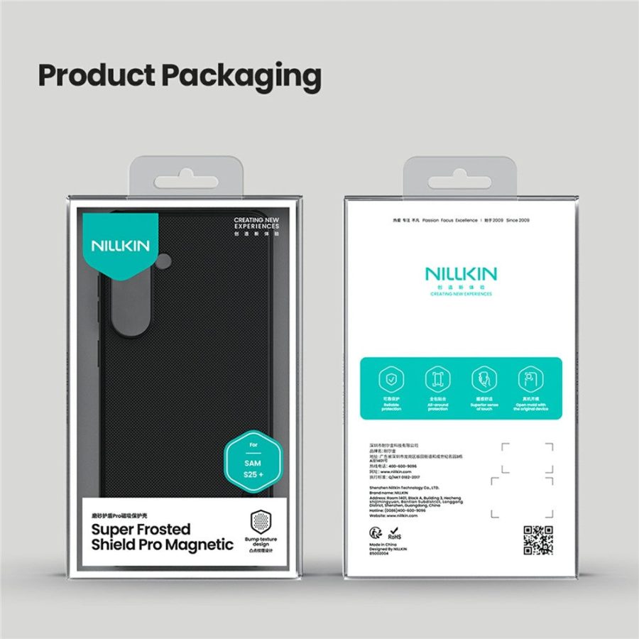 6601135043A-18 NILLKIN Frosted Shield Pro For Samsung Galaxy S25+ Case Matte PC - TPU Phone Cover