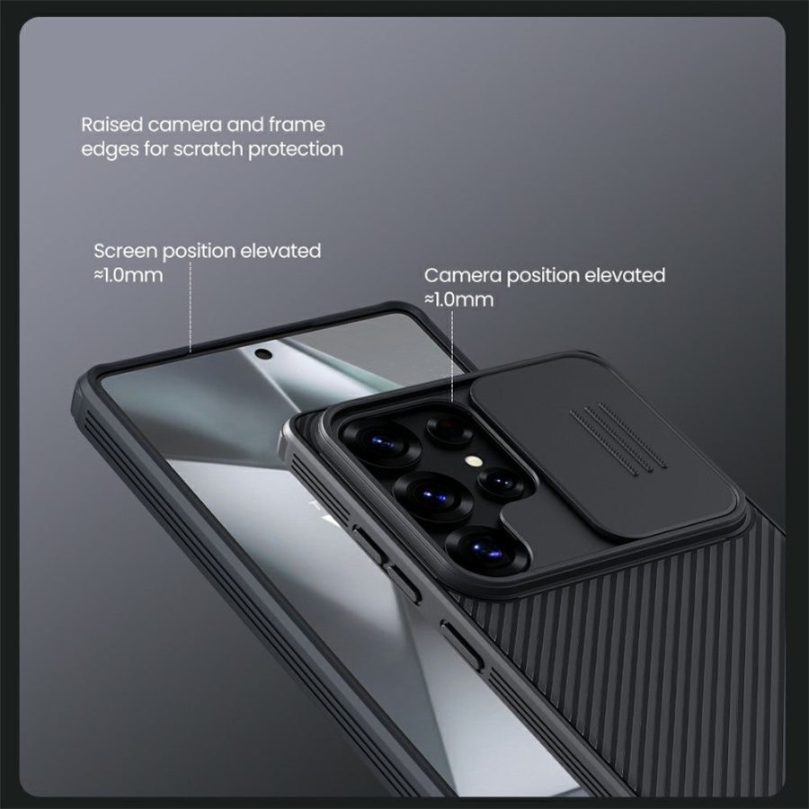6601135161A-10 NILLKIN Camshield Pro Series for Samsung Galaxy S25 Ultra Case PC - TPU Slide Camera Lid Phone Cover