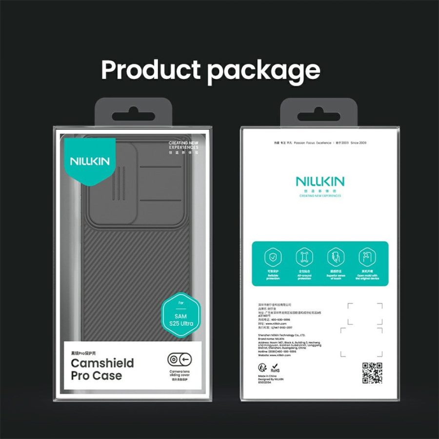6601135161A-14 NILLKIN Camshield Pro Series for Samsung Galaxy S25 Ultra Case PC - TPU Slide Camera Lid Phone Cover